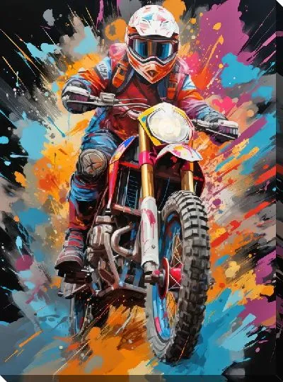 Постер Арт-мотоциклист
