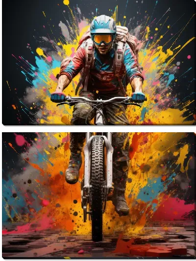 Модульная картина Арт-велосипед №2