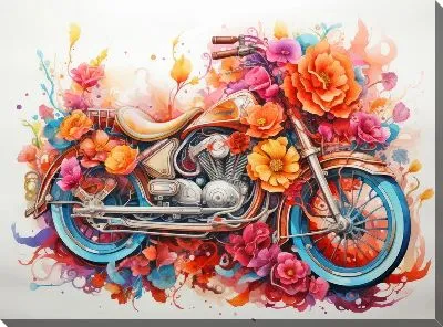 Картина маслом Арт-мотоцикл №13