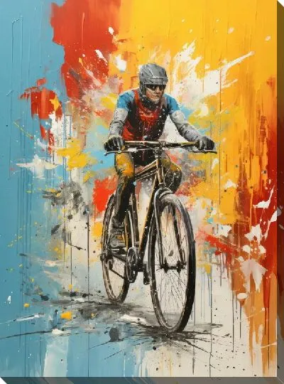 Постер Арт-велосипедист №11