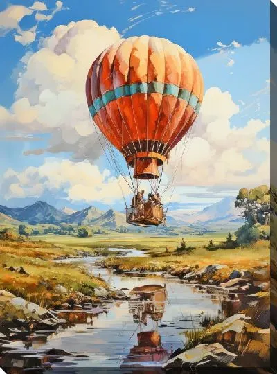 Картина маслом Воздушные шары в стиле арт №6