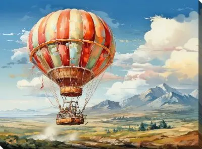 Картина маслом Воздушные шары в стиле арт №8