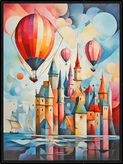 Картина Воздушные шары в стиле арт №18