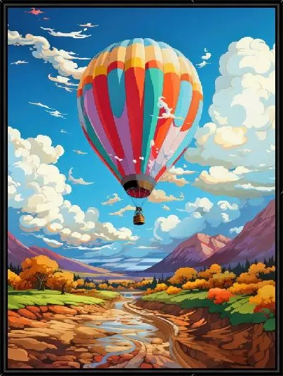 Картина Воздушный шар в стиле арт №25