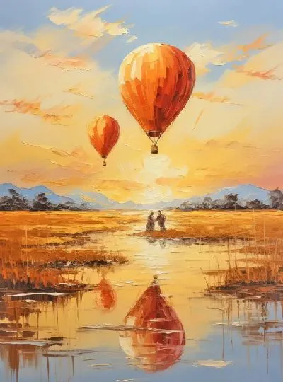 Плакат Воздушные шары в стиле арт №35