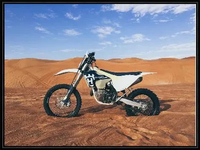 Картина Мотоцикл в пустыне