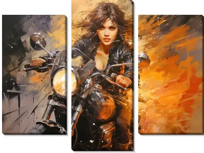 Девушка на мотоцикле №3