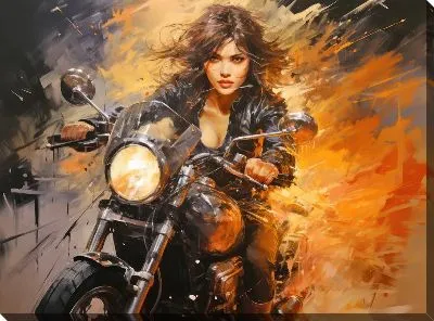 Девушка на мотоцикле №3