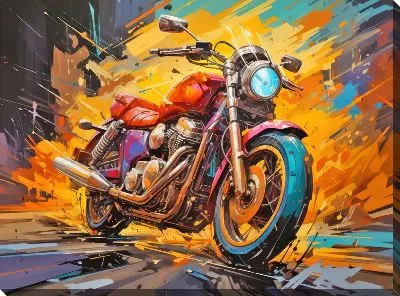 Постер Мотоцикл в стиле арт №70
