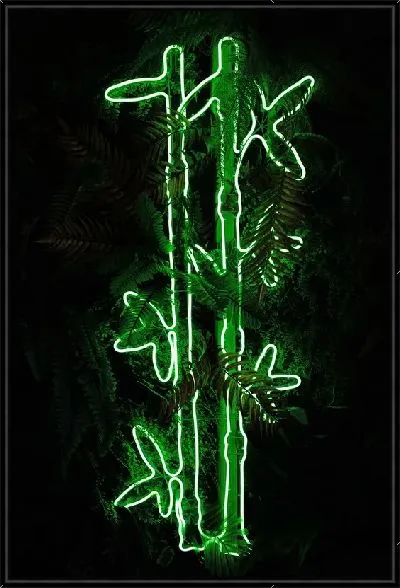 Картина Неоновый бамбук