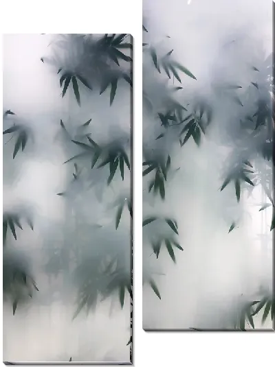 Модульная картина Бамбук за стеклом