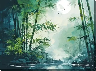 Постер Бамбук в стиле арт №13