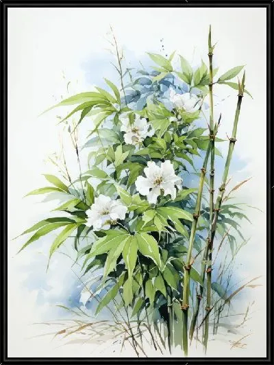 Картина Бамбук в стиле арт №45