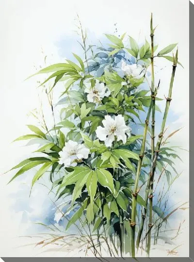 Постер Бамбук в стиле арт №45