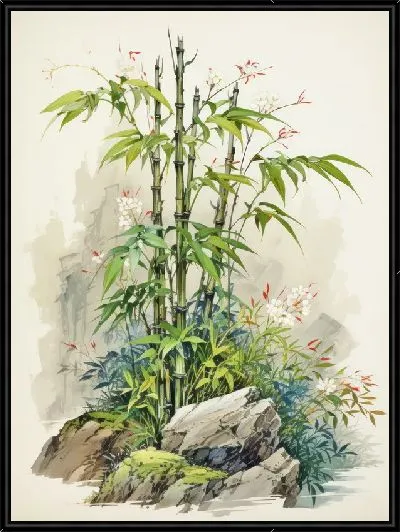 Картина Бамбук в стиле арт №48