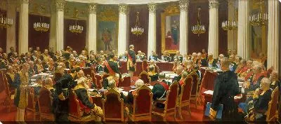 Картина Торжественное заседание Государственного совета 7 мая 1901 года, посвященное 100-летию со дня его основания