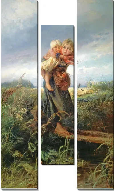 Картина Дети бегущие от грозы