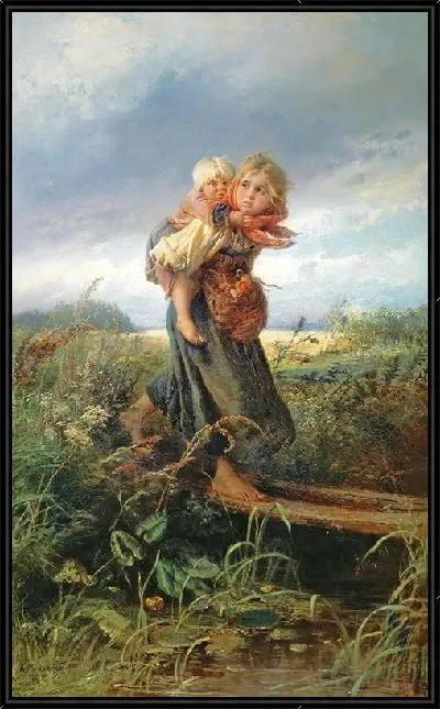 Картина Дети бегущие от грозы