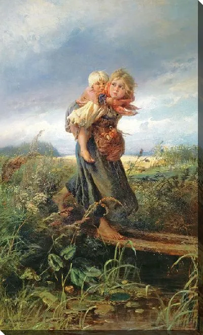 Картина Дети бегущие от грозы