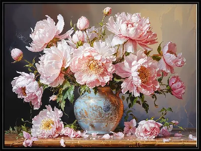 Пионы в вазе №11