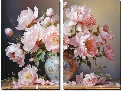 Пионы в вазе №11