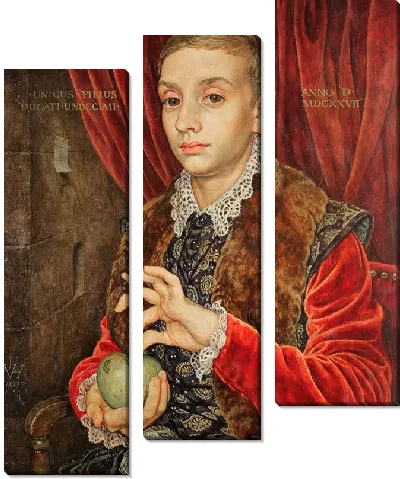 Модульная картина Мальчик с яблоком