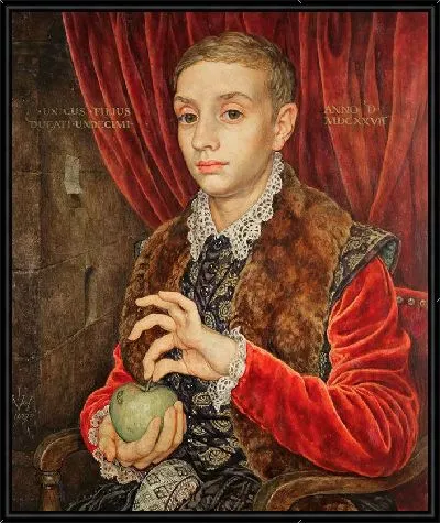 Мальчик с яблоком