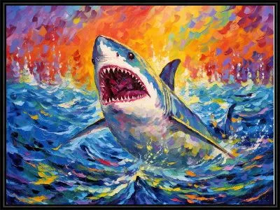 Акула в стиле арт №1