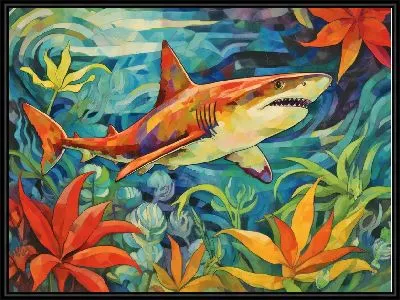 Акула в стиле арт №7