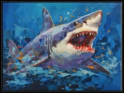 Картина Акула в стиле арт №18