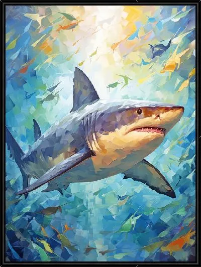 Картина Акула в стиле арт №21