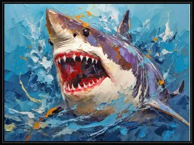Картина Акула в стиле арт №22