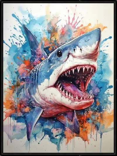 Картина Акула в стиле арт №44