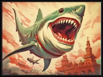 Акула в стиле арт №62