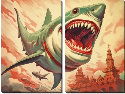 Акула в стиле арт №62