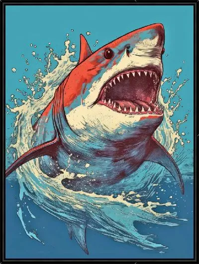 Картина Акула в стиле арт №68