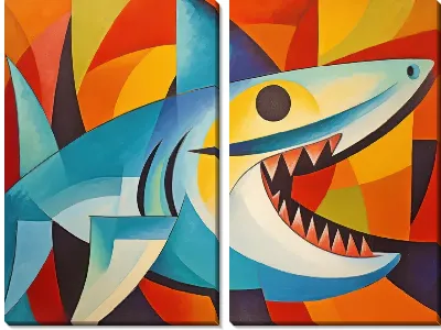 Акула в стиле арт №79