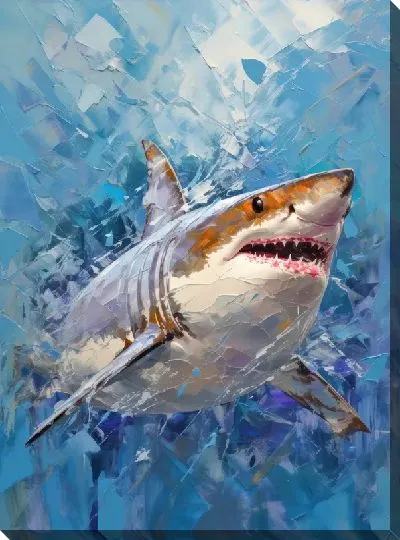 Картина маслом Арт акула №1
