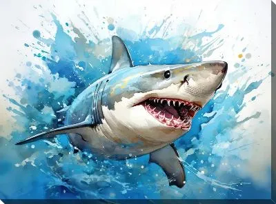 Картина маслом Арт акула №2