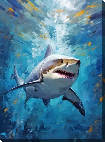 Картина маслом Арт акула №3