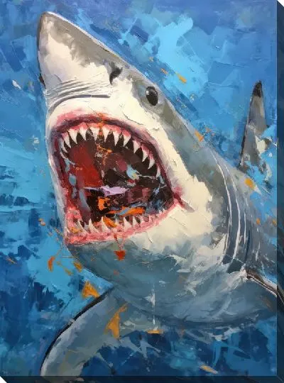 Картина маслом Арт акула №4