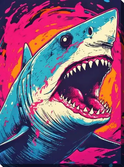 Постер Поп арт акула