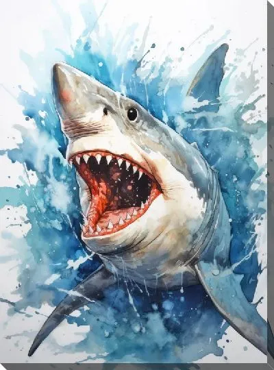 Картина маслом Арт акула №8