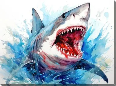 Картина маслом Арт акула №12