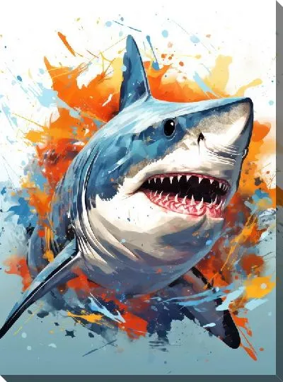 Картина маслом Арт акула №14