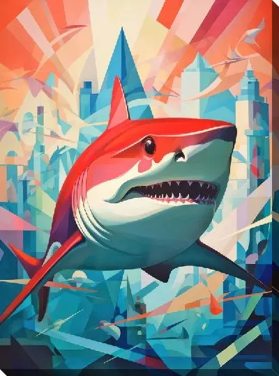 Картина маслом Арт акула №15
