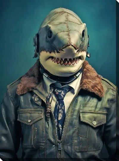 Картина маслом Акула пилот