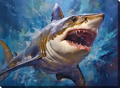 Картина маслом Арт акула №19