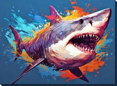 Картина маслом Арт акула №22