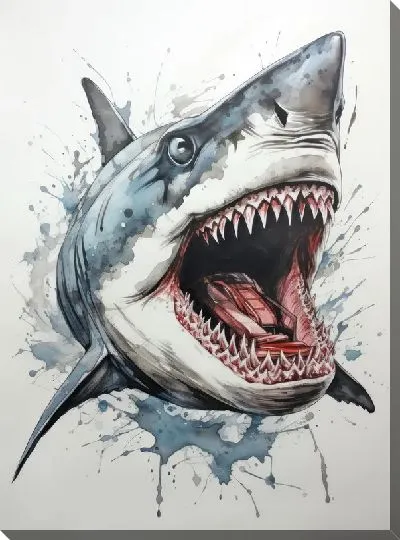 Картина маслом Арт акула №26